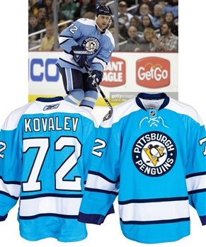 Alexei Kovalev’s 2010-11 Pittsburgh Penguins Game-Worn Third Jersey with Team LOA - Consol Energy Center Inaugural Season Patch!