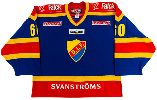 Jose Theodore’s 2004-05 Swedish Elite League Djurgardens IF Game-Worn Jersey