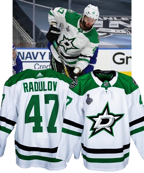 Alexander Radulov’s 2019-20 Dallas Stars Stanley Cup Finals Game-Worn Jersey with Team COA – Photo-Matched!