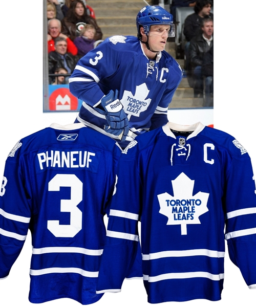 Dion Phaneuf’s 2010-11 Toronto Maple Leafs Game-Worn Captain’s Jersey with MeiGray COR