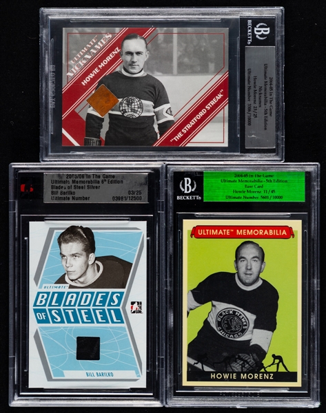2004-05 to 2007-08 ITG Ultimate Memorabilia 5th to 8th Editions Hockey Card Collection of 119 (/25, /45, /90)