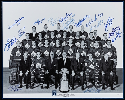 1966-67 Toronto Maple Leafs Stanley Cup Champions 40th Anniversary Multi-Signed Team Photo (16" x 20") Plus Maple Leaf Gardens Photo Signed by 5 HOFers (11" x 14") with LOA 