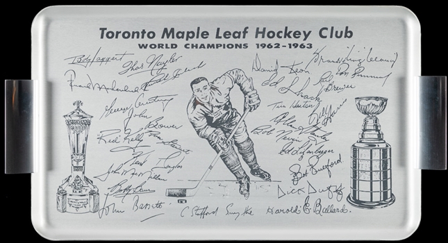 Toronto Maple Leafs 1931-32 Jigsaw Puzzle and 1962-63 Stanley Cup Championship Tray in Original Box