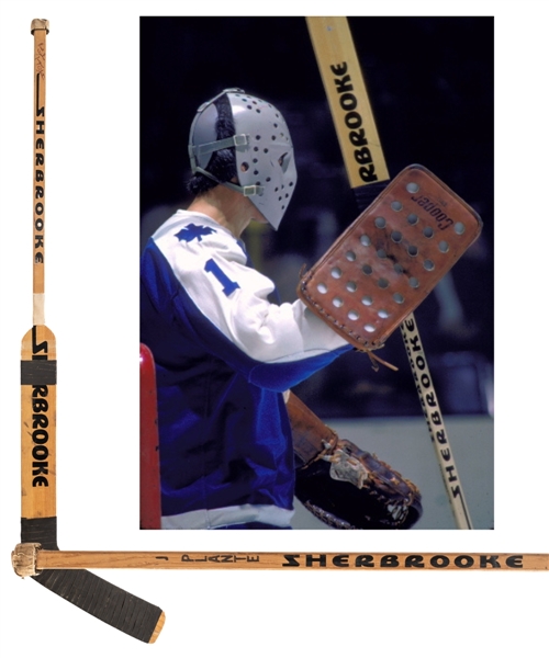 Jacques Plantes Circa 1972-73 Toronto Maple Leafs Sherbrooke Game-Used Stick
