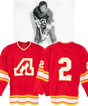 Circa 1973-74 Atlanta Flames #2 Game-Worn Jersey Attributed to Doug Mohns 