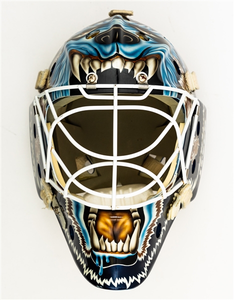 Curtis Joseph Edmonton Oilers Pro Replica Itech Goalie Mask Painted by by Frank Cipra (98)