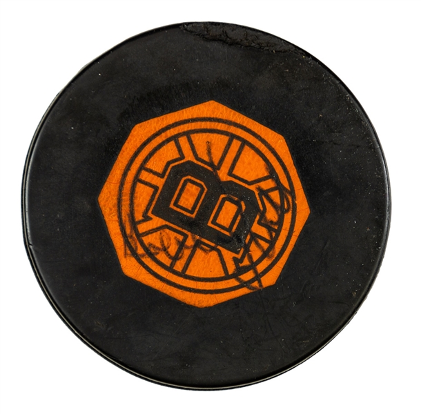 Boston Bruins 1967-68 Converse NHL Game Puck Signed by Bobby Orr with Great Provenance