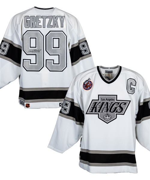 Wayne Gretzky Signed 1992-93 Los Angeles Kings Captains Jersey with Shawn Chaulk LOA