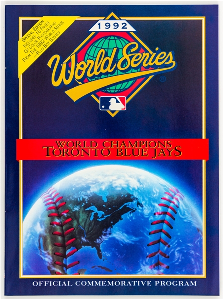 Toronto Blue Jays 1992 World Series Champions Official Commemorative Programs (50)