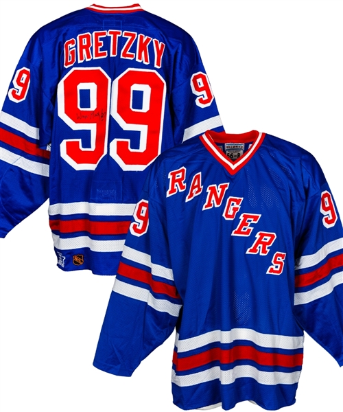 Wayne Gretzky Signed New York Rangers Jersey with Shawn Chaulk LOA