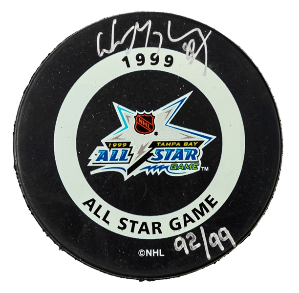 Wayne Gretzky Signed 1999 NHL All-Star Game Limited-Edition Puck (92/99) with UDA COA