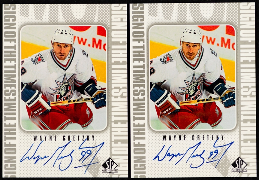1998-99 UD SP Authentic Sign of the Times Signed Hockey Cards #WG HOFer Wayne Gretzky (2)