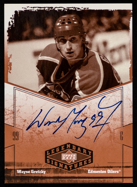 2004-05 UD Legendary Signatures Signed Hockey Card #WG HOFer Wayne Gretzky 