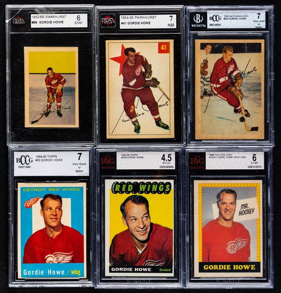 1952-53 to 1971-72 Parkhurst, O-Pee-Chee and Topps Gordie Howe Hockey Card Collection (12)