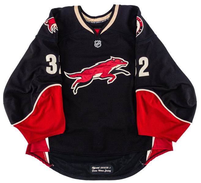 Mikael Tellqvists 2008-09 Phoenix Coyotes Game-Worn Alternate Jersey with Team LOA 