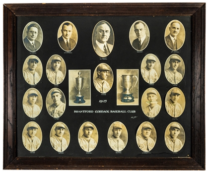 Large 1923 Brantford Cordage Baseball Club Framed Master Photo (34" x 41")