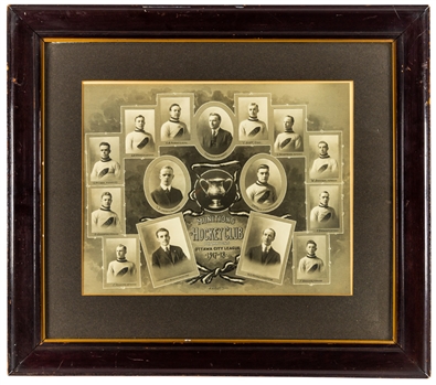 Ottawa Munitions 1917-18 Ottawa City League Champions Framed Cabinet Team Photo with HOFer Frank Boucher (22" x 25")