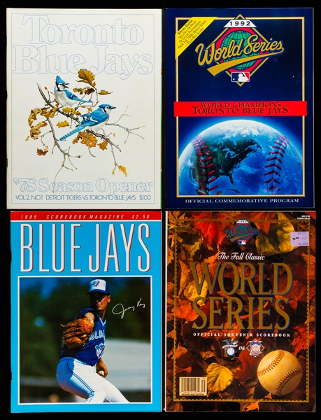1970s/80s Toronto Blue Jays Program Collection of 75