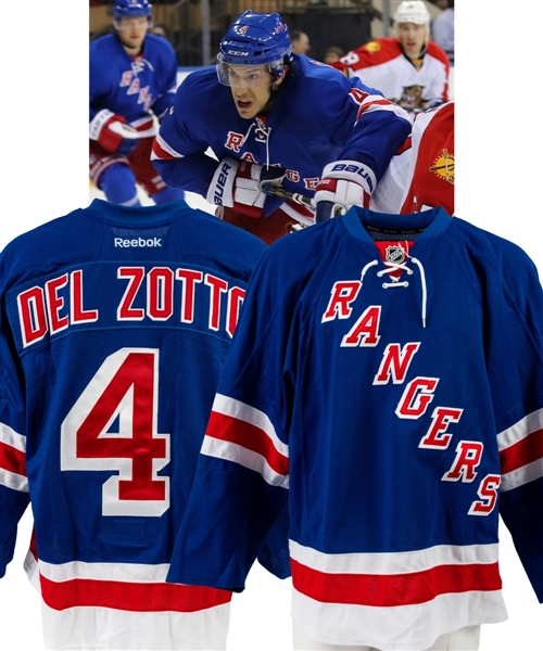 Michael Del Zottos 2012-13 New York Rangers Game-Worn "Opening Day" Jersey with LOA
