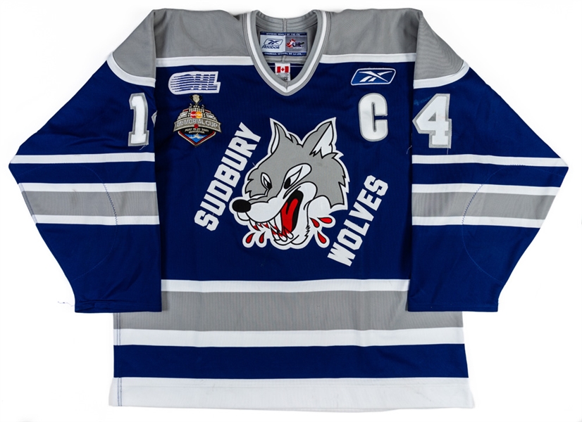 Marc Staals 2006-07 OHL Sudbury Wolves Game-Worn Captains Jersey with Team LOA - 2007 Memorial Cup Patch!