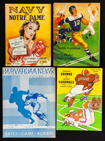 Vintage Misc 1950s to 1980s Football Magazines Collection of 85 Plus 11 1930s to 1950s NFL and College Football Programs