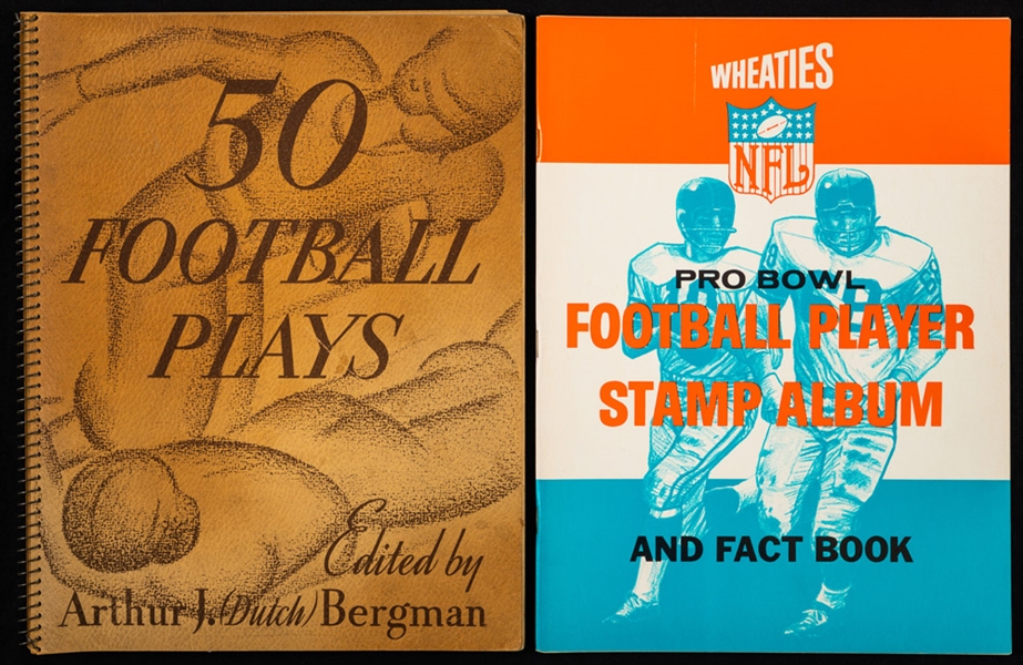 Wheaties 1964 Pro Bowl Football Player Stamp Album - Complete, Unused Near Mint Condition! Plus Rare 1936 50 Football Plays Booklet by Dutch Bergman 
