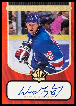 1997-98 Upper Deck SP Authentic Sign of the Times Signed Hockey Cards #WG (2) of HOFer Wayne Gretzky
