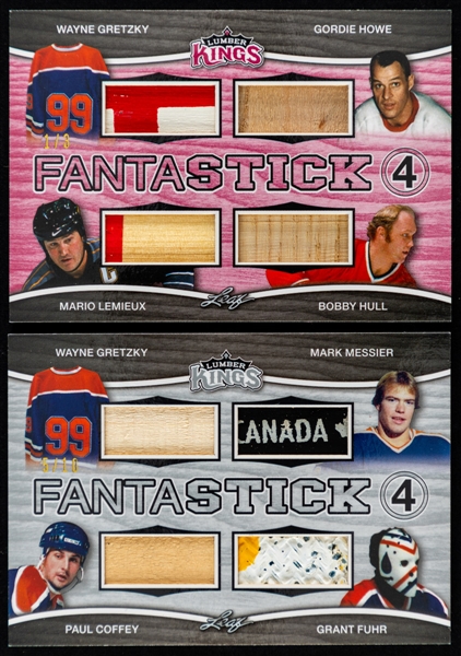 2017-18 Leaf Lumber Kings Fantastick 4 Hockey Cards (4) All Including HOFer Wayne Gretzky (1/3, 6/7, 5/10,14/17)