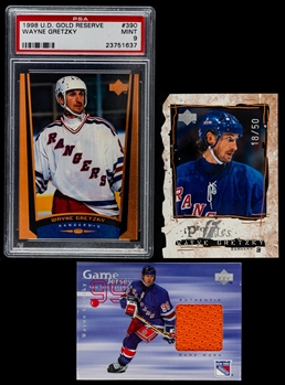 1998-99 Upper Deck Game Jersey/Profiles/Gold Reserve & Others Hockey Cards (23) of HOFer Wayne Gretzky