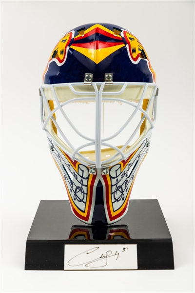Curtis Joseph 1990-93 St. Louis Blues Signed Limited-Edition (144/750) "Trumpet" Mini-Mask Display by TD Sports Collectables