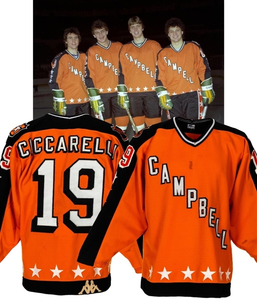 Dino Ciccarellis 1983 NHL All-Star Game Campbell Conference Game-Worn Jersey From His Personal Collection with His Signed LOA - First Season All-Star Shield!