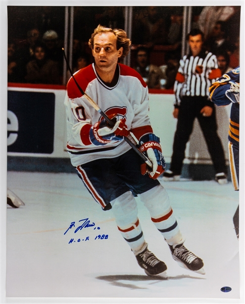 Deceased HOFer Guy Lafleur Montreal Canadiens Signed Photo (16" x 20") with LOA 