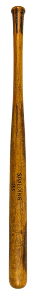 Spalding 1910s 125S Model Baseball Bat (35") - The Brent Sobie Antique Hockey and Baseball Collection