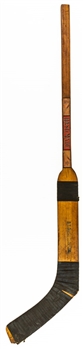 Exceedingly Rare Circa 1917 St Marys Paper Label Goal Stick - Earliest Paddle-Style Goal Stick! - The Brent Sobie Antique Hockey and Baseball Collection