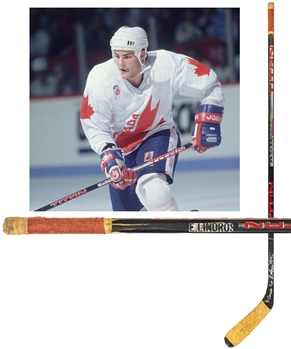 Eric Lindros 1991 Canada Cup Team Canada Titan ASD 6000 Game-Used Stick from His Personal Collection with His Signed LOA - Stick Signed with Annotation "1991 Canada Cup"