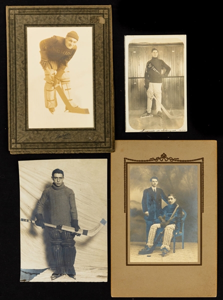 Early-1900s Hockey Goaltender Photo, Postcard and Book Collection of 8 - The Brent Sobie Antique Hockey and Baseball Collection