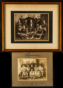 Late-1890s to 1910s Hockey Team Photo Collection of 5 - The Brent Sobie Antique Hockey and Baseball Collection