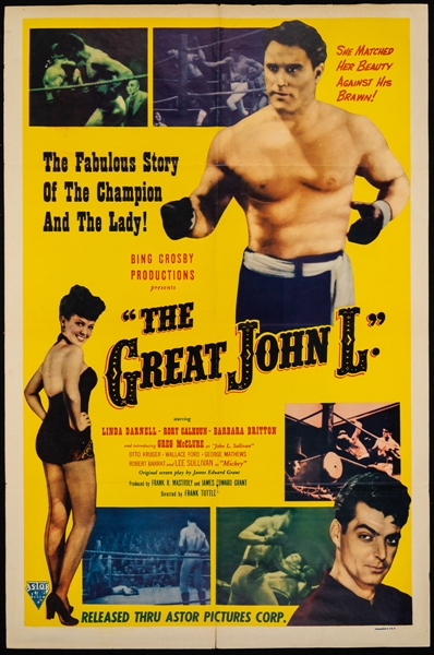 "The Great John L" 1951 Astor Re-Release One-Sheet Movie Poster (27" x 41")