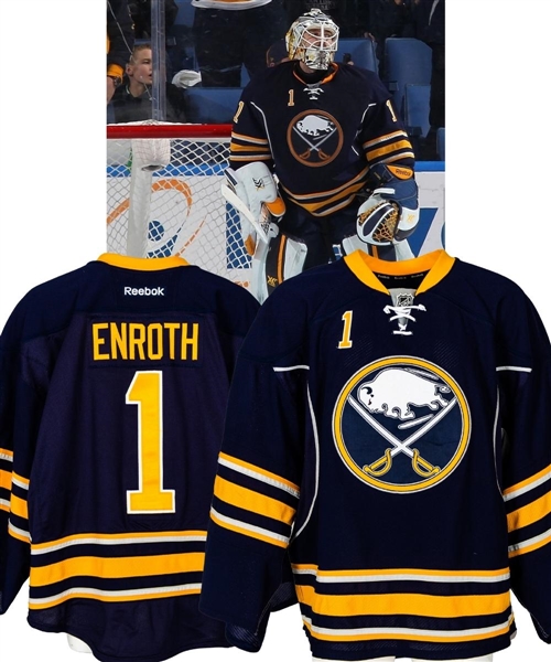 Jhonas Enroth’s 2013-14 Buffalo Sabres Game-Worn Jersey 