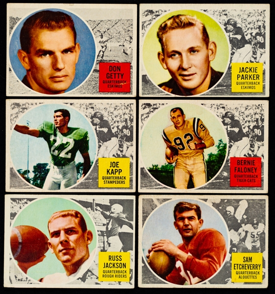 1960 and 1961 Topps CFL Complete Sets Plus 1965 Topps CFL Cards (46)