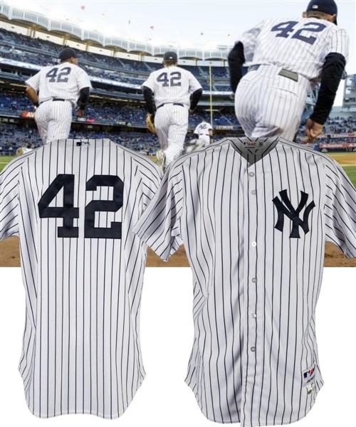 Brian McCanns 2014 New York Yankees "Jackie Robinson Day" Game-Worn Jersey with LOA - MLB Authenticated