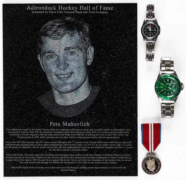 Peter Mahovlichs Watches, Jewelry and Awards Collection with His Signed LOA