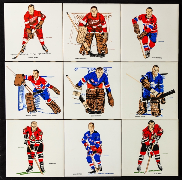 1962-63 H.M. Cowan/Screenart NHL Hockey Tile Complete Set of 105! 