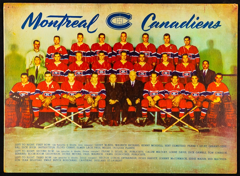 Uncut Puzzle Sheets 1950s Collection of 5 including Montreal Canadiens (2)