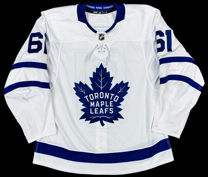 Nic Petans 2019-20 Toronto Maple Leafs Game-Worn Jersey with Team COA - Photo-Matched!