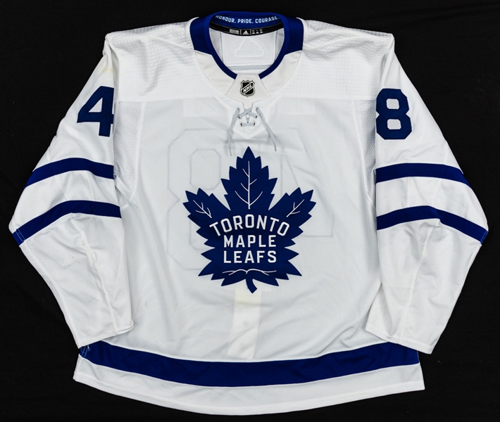 Calle Rosens 2017-18 Toronto Maple Leafs Game-Worn Rookie Season Jersey with Team COA 