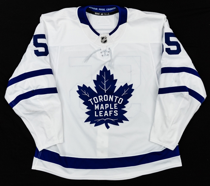 Andreas Borgmans 2017-18 Toronto Maple Leafs Game-Worn Rookie Season Jersey with Team COA 