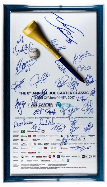 2017 "8th Annual Joe Carter Classic" Poster Signed by 30 Including Joe Carter, Dan Marino and Julius Erving with COA (19" x 31")