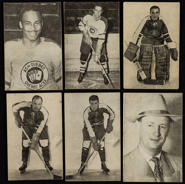 1952-53 St. Lawrence Sales Hockey Complete 107-Card Set Including Jean Beliveau and Jacques Plante