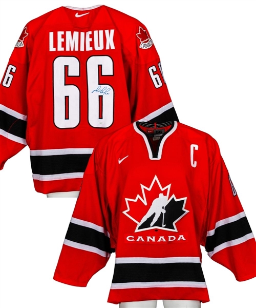 Mario Lemieux Signed 2002 Winter Olympics Team Canada Captains Jersey with JSA LOA 